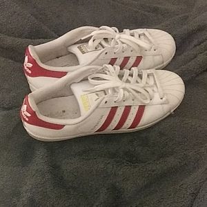 Red and white Adidas
